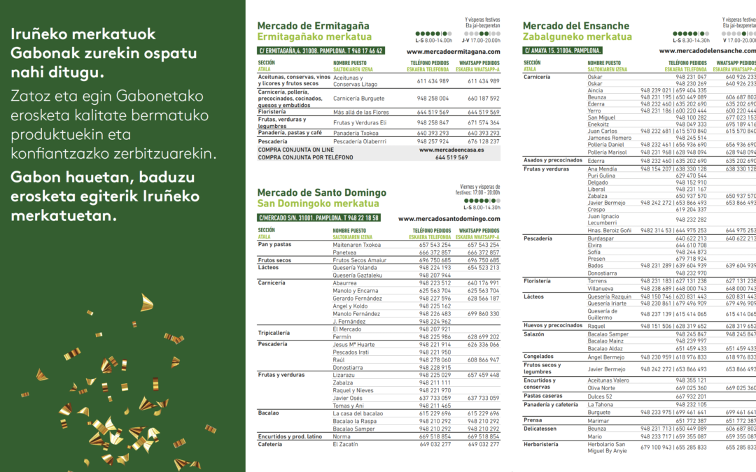 REPARTO DE TRÍPTICOS | MERCADOS DE PAMPLONA