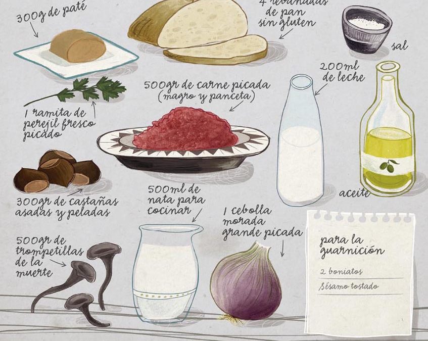 ALBÓNDIGAS DE PATÉ Y CASTAÑAS EN SALSA DE TROMPETILLAS DE LA MUERTE   – Juanjo Benedicto   – Bar Zokoa